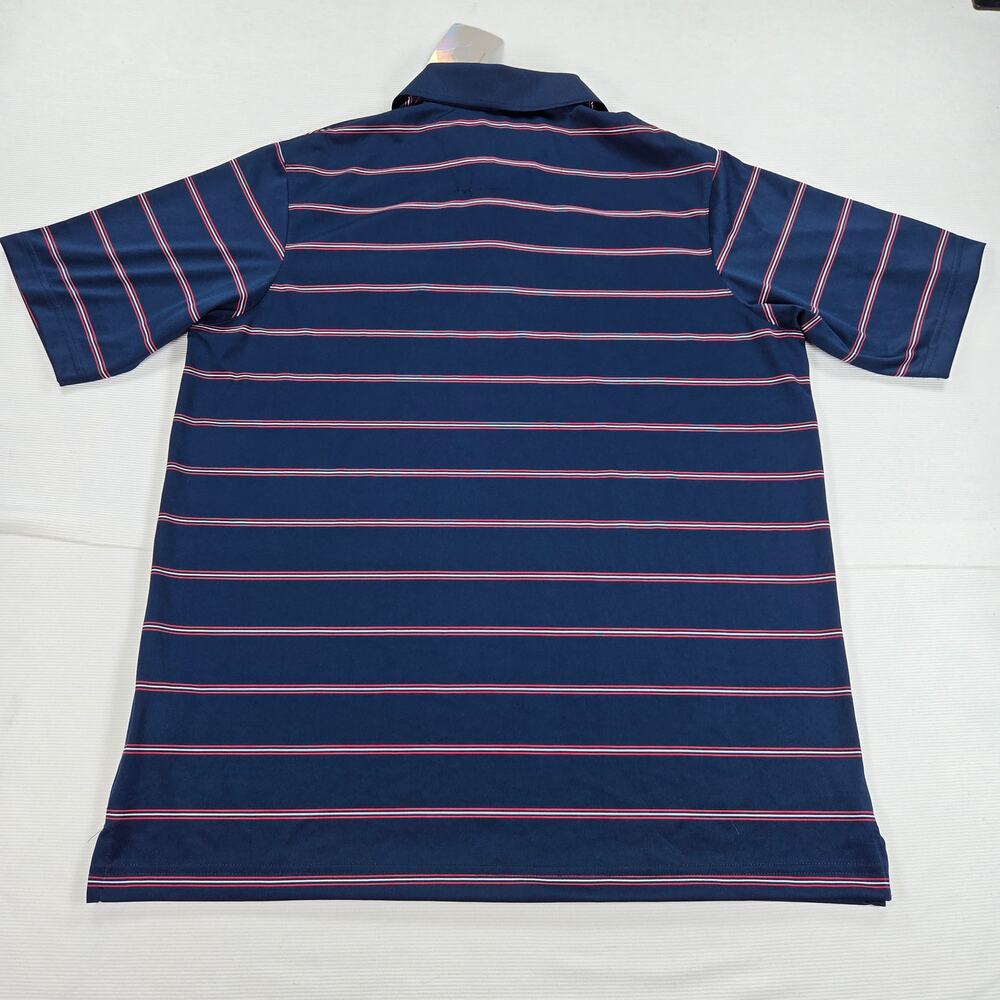 NWT Antigua NHL Columbus Blue Jackets Short Sleeve Striped Polo Men's Size Large - Picture 3 of 8
